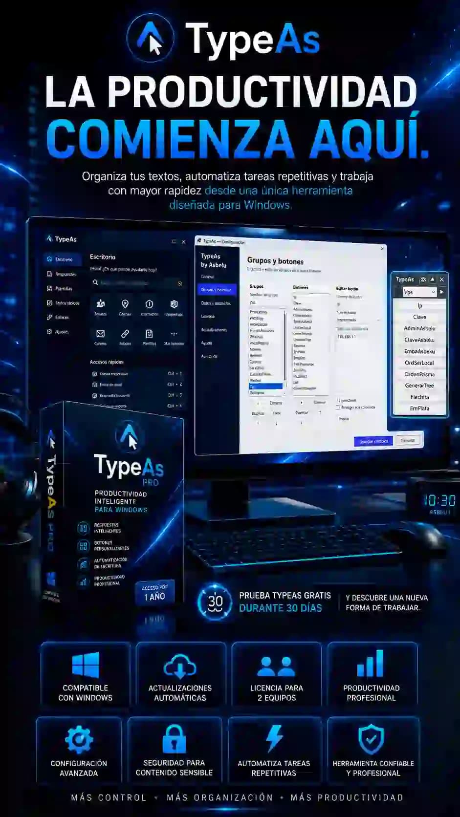 Cierre de la presentación de TypeAs para Windows